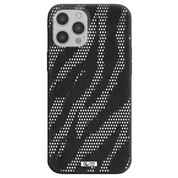 Zebra Dots Apple iPhone 12 pro max Silicone black Case