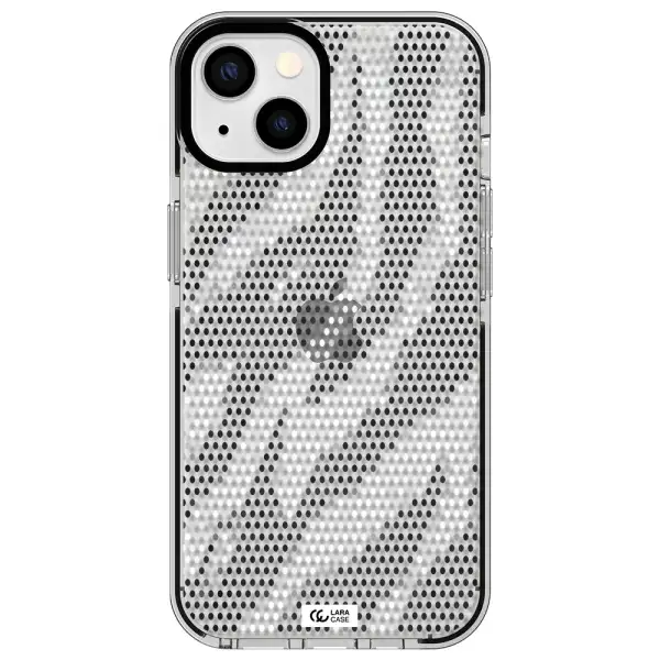 Zebra Dots Apple iPhone 13 impact black border Case