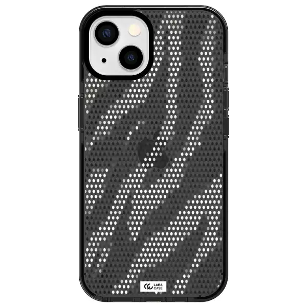 Zebra Dots Apple iPhone 13 impact Smoke Black Case
