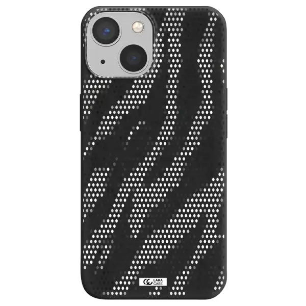 Zebra Dots Apple iPhone 13 mini Silicone black Case