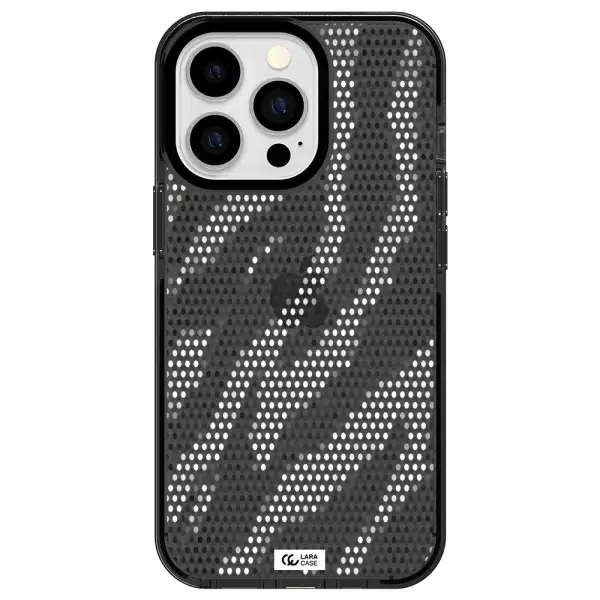 Zebra Dots Apple iPhone 13 Pro impact Smoke Black Case
