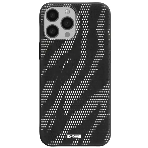Zebra Dots Apple iPhone 13 Pro Max Silicone black Case