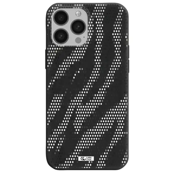 Zebra Dots Apple iPhone 13 Pro Silicone black Case