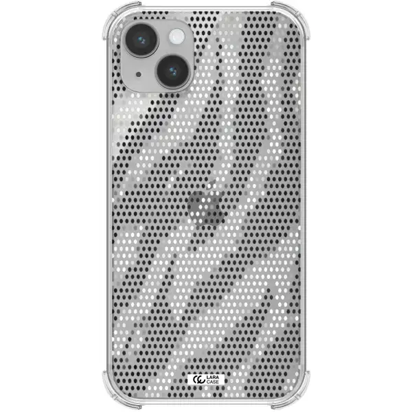 Zebra Dots Apple iPhone 14 plus Clear PC Case