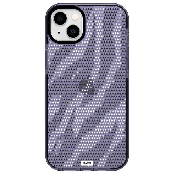 Zebra Dots Apple iPhone 14 plus impact Lilac Case