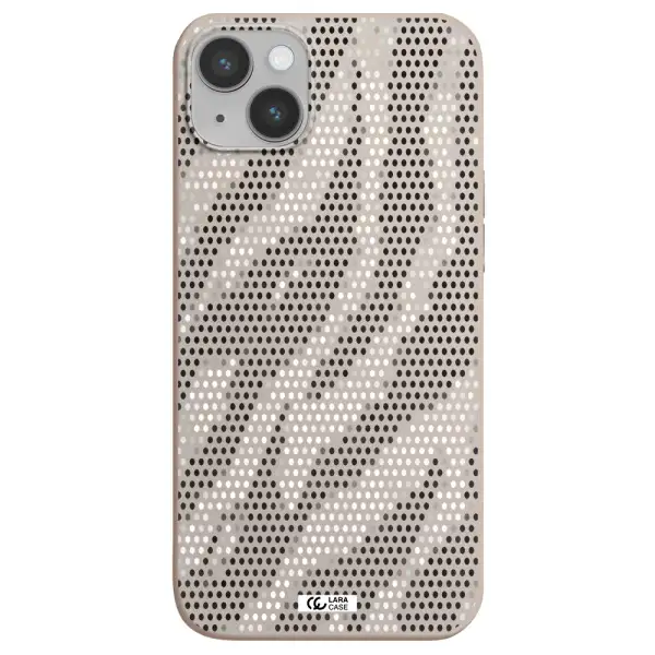 Zebra Dots Apple iPhone 14 plus Silicone Stone Case