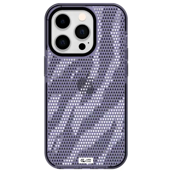 Zebra Dots Apple iPhone 14 pro impact Lilac Case
