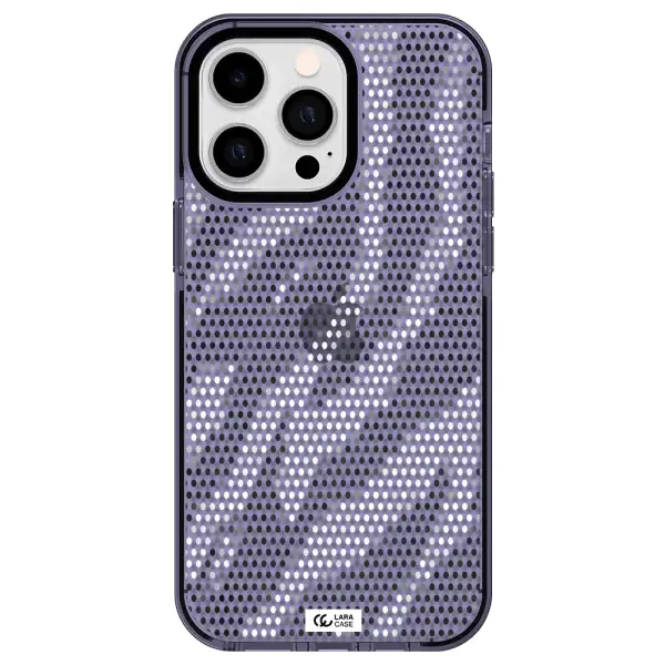 Zebra Dots Apple iPhone 14 pro max impact Lilac Case