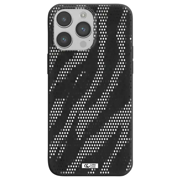 Zebra Dots Apple iPhone 14 pro max Silicone black Case