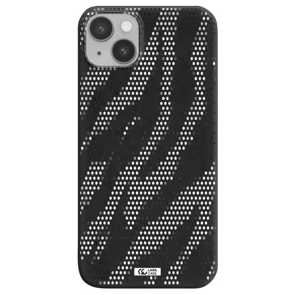 Zebra Dots Apple iPhone 14 Silicone black Case