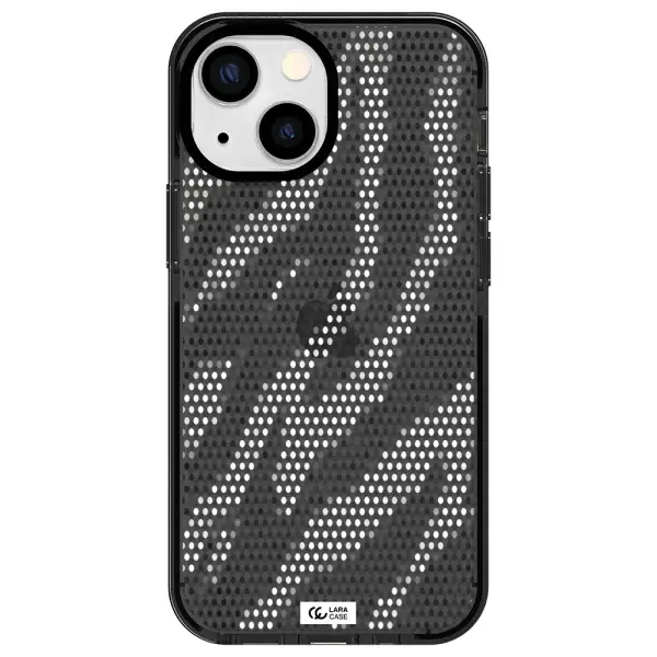 Zebra Dots Apple iPhone 15 impact Smoke Black Case