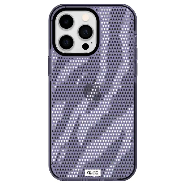 Zebra Dots Apple iPhone 15 Pro impact Lilac Case