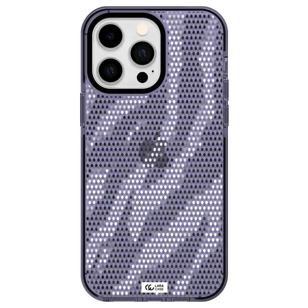 Zebra Dots Apple iPhone 15 Pro Max impact Lilac Case