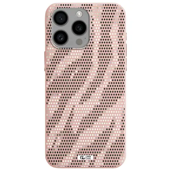 Zebra Dots Apple Iphone 15 Pro max Silicone pastel pink Case