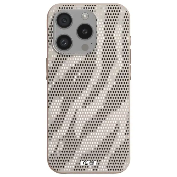 Zebra Dots Apple Iphone 15 Pro Silicone Stone Case