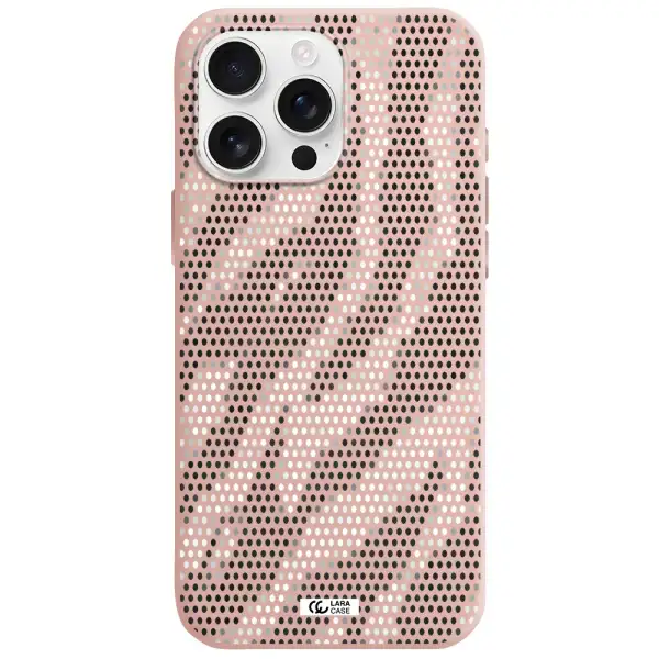Zebra Dots Apple Iphone 16 Pro Max Silicone Pastel Pink Case