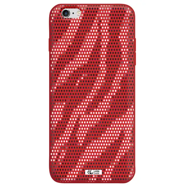 Zebra Dots Apple iPhone 6 plus Silicone Imperial Red Case
