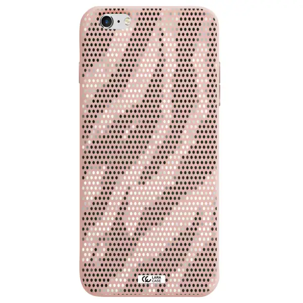 Zebra Dots Apple iPhone 6 plus Silicone pastel pink Case