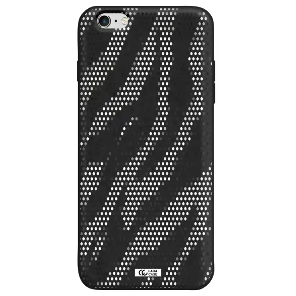 Zebra Dots Apple iPhone 6 s plus Silicone black Case