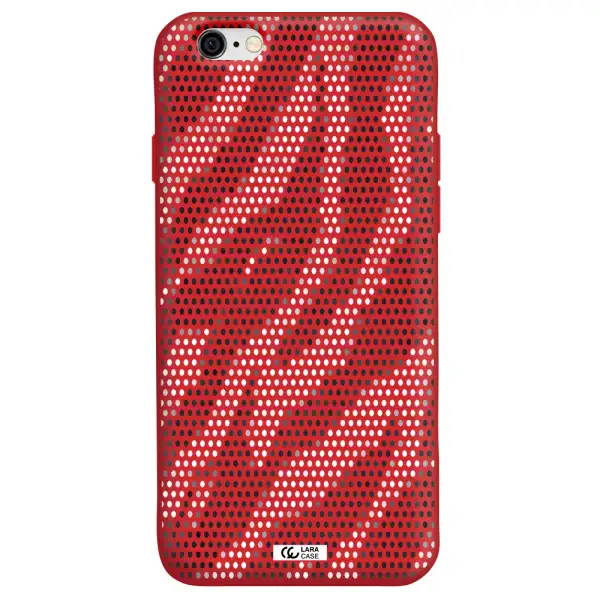Zebra Dots Apple iPhone 6 Silicone Imperial Red Case