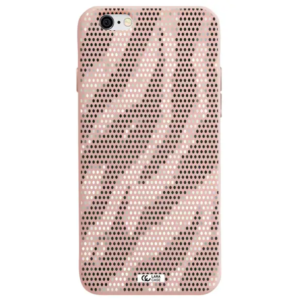 Zebra Dots Apple iPhone 6 Silicone pastel pink Case