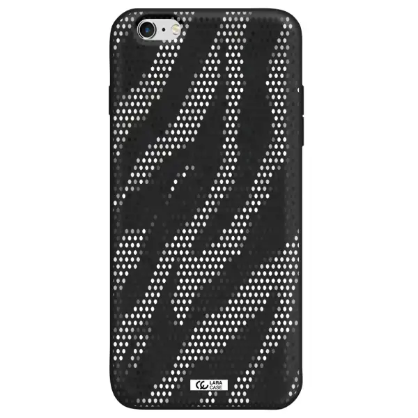 Zebra Dots Apple iPhone 6S Silicone black Case