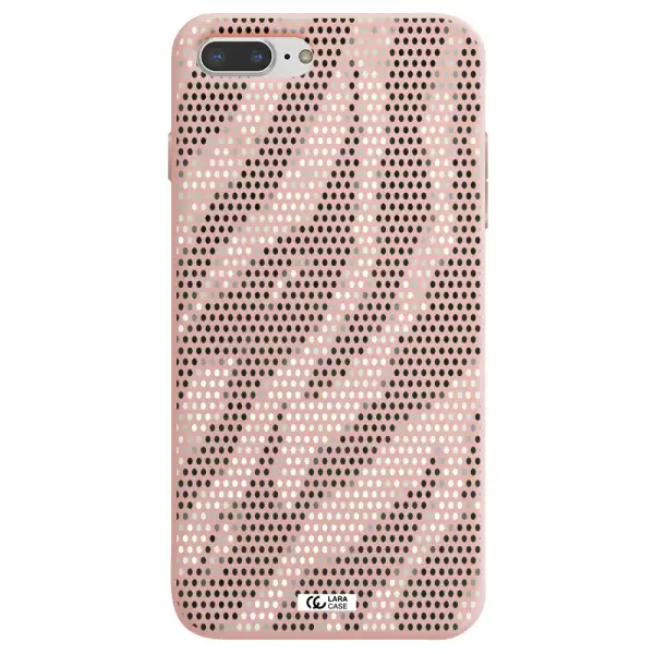 Zebra Dots Apple iPhone 7 plus Silicone pastel pink Case