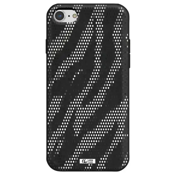 Zebra Dots Apple iPhone 7 Silicone black Case