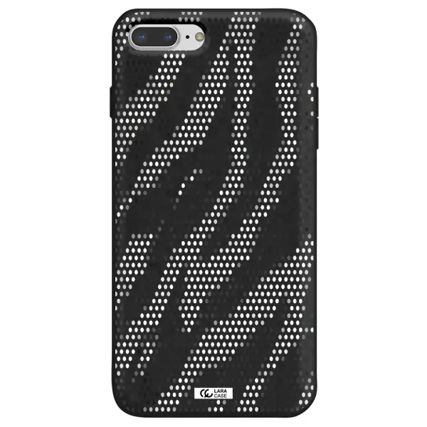 Zebra Dots Apple iPhone 8 plus Silicone black Case