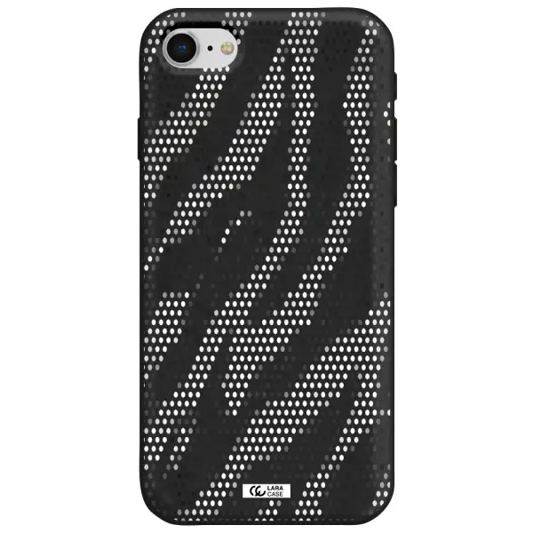 Zebra Dots Apple iPhone se 2020 Silicone black Case