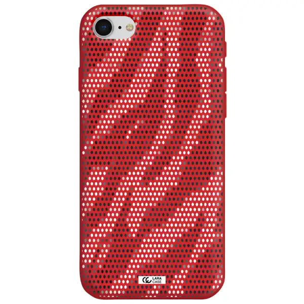 Zebra Dots Apple iPhone se 2020 Silicone Imperial Red Case