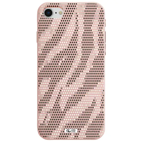 Zebra Dots Apple iPhone se 2020 Silicone pastel pink Case