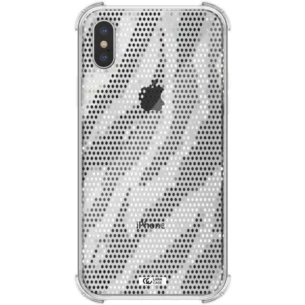 Zebra Dots Apple iPhone X Clear PC Case