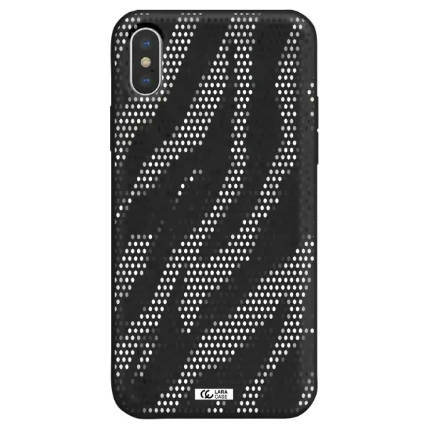 Zebra Dots Apple iPhone X Silicone black Case