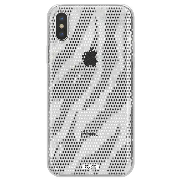 Zebra Dots Apple iPhone XS Clear TPU Case