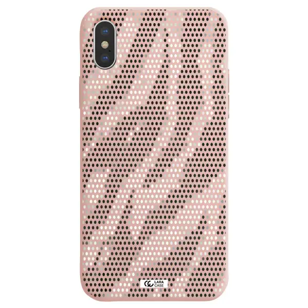 Zebra Dots Apple iPhone XS Silicone pastel pink Case
