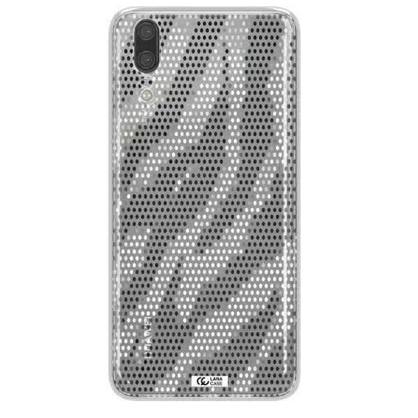 Zebra Dots Huawei P20 Clear TPU Case