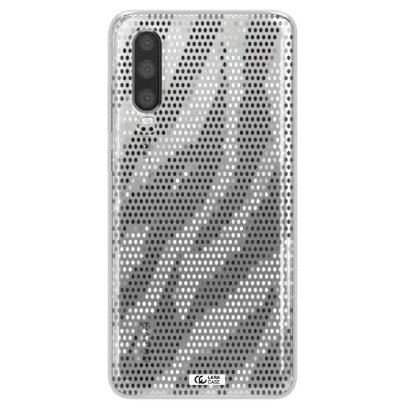 Zebra Dots Huawei P30 Clear TPU Case