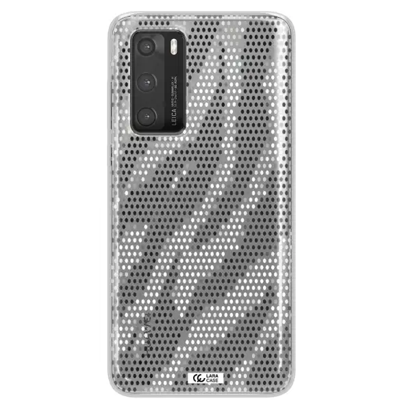 Zebra Dots Huawei P40 Clear TPU Case
