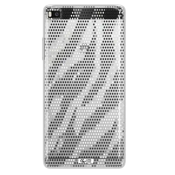 Zebra Dots Huawei P8 Clear TPU Case