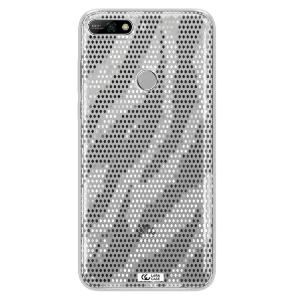 Zebra Dots Huawei Y7 2018 Clear TPU Case