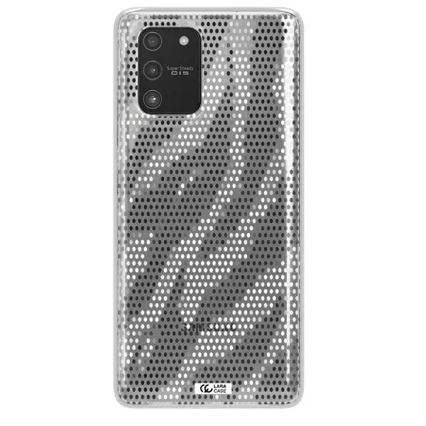 Zebra Dots Samsung A91 Clear TPU Case