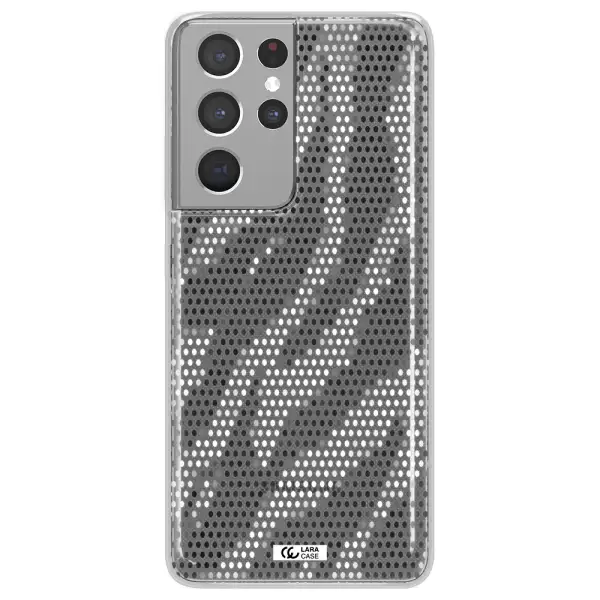 Zebra Dots Samsung S21 Ultra Clear TPU Case