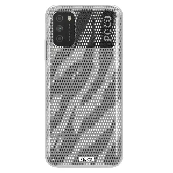 Zebra Dots Xiaomi Poco M3 Clear TPU Case