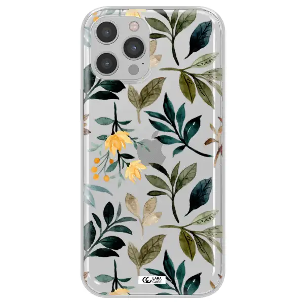 Fall Flowers Apple iPhone 12 pro Clear TPU Case