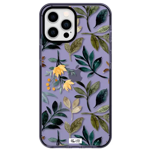 Fall Flowers Apple iPhone 12 pro max impact Lilac Case