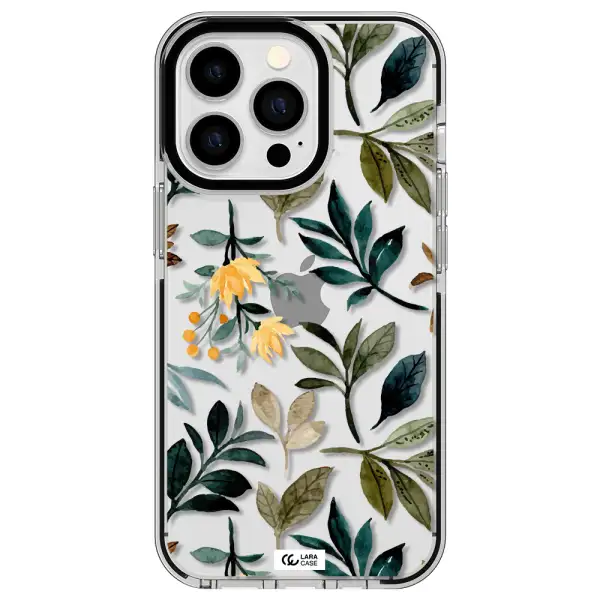 Fall Flowers Apple iPhone 13 Pro impact black border Case