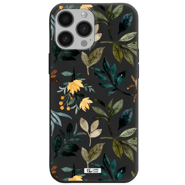 Fall Flowers Apple iPhone 13 Pro Silicone black Case