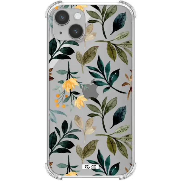 Fall Flowers Apple iPhone 14 plus Clear PC Case