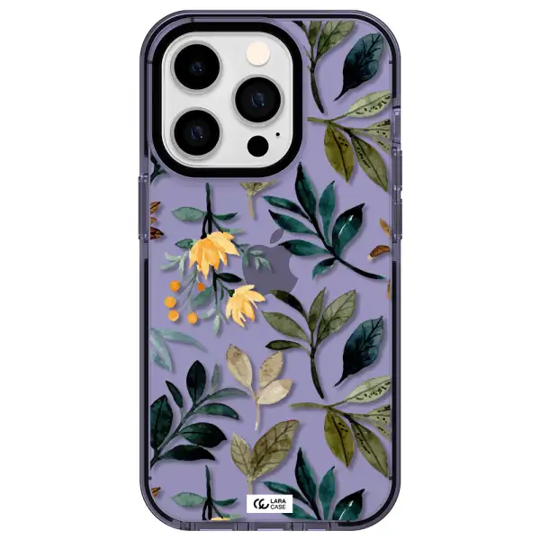 Fall Flowers Apple iPhone 14 pro impact Lilac Case